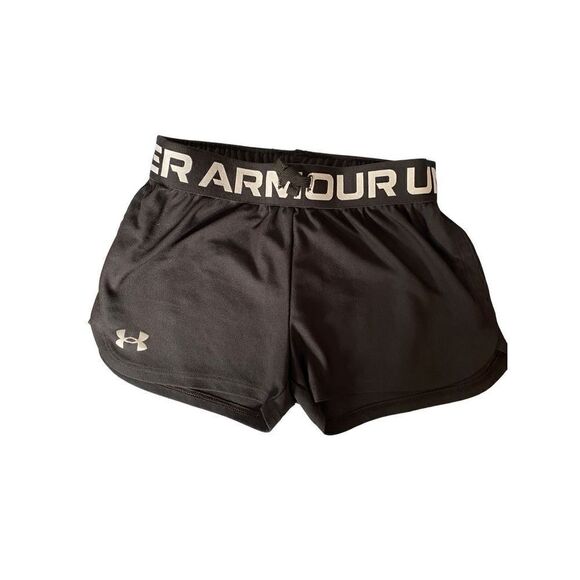 Under Armour girls used black, elastic waist, shorts, size small - Picture 1 of 5
